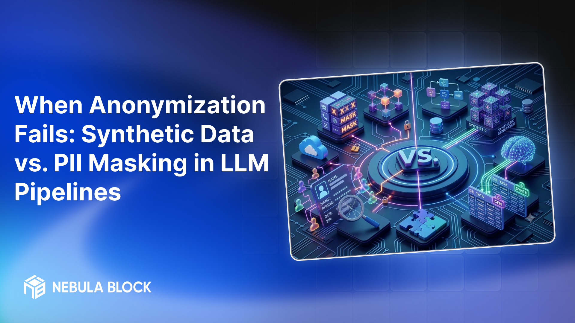 When Anonymization Fails: Synthetic Data vs. PII Masking in LLM Pipelines